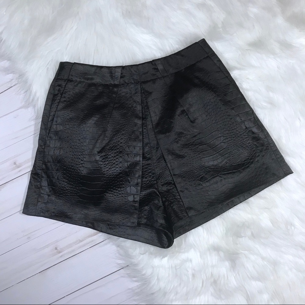 TopShop crocodile embossed skort